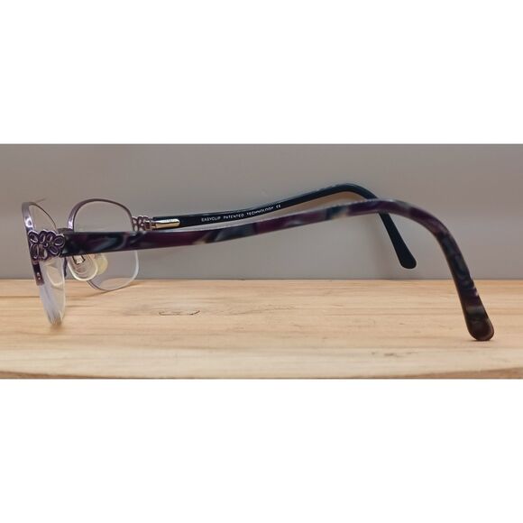 Aspex Eyewear Easyclip Shiny Lilac MOD EC304 53-19-135 Eyeglasses Frames - Picture 3 of 14
